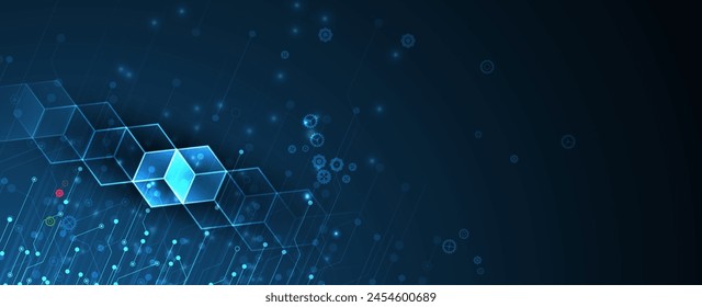 Tecnología abstracta de la ciencia futurista de fondo para los negocios de internet. Concepto de Big Data.