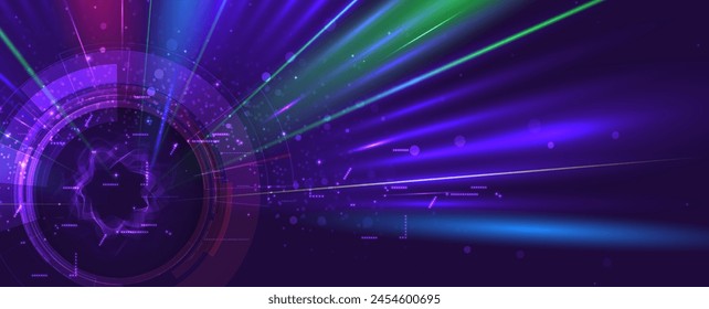 Technology abstract futuristic science background for internet business. Big data concept.