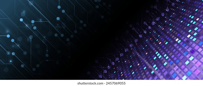 Technology abstract futuristic science background for internet business. Big data concept.