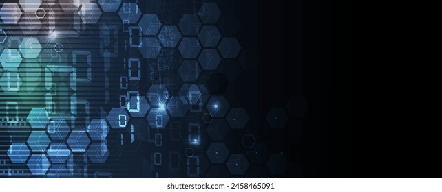 Technology abstract futuristic science background for internet business. Big data concept.