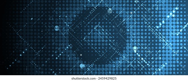 Technology abstract futuristic science background for internet business. Big data concept.