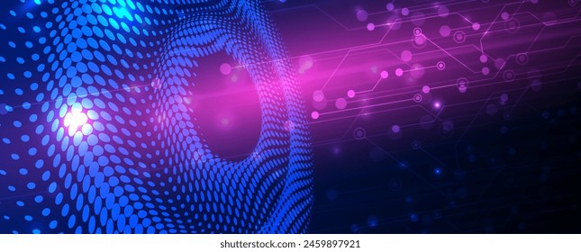 Technology abstract futuristic science background for internet business. Big data concept.