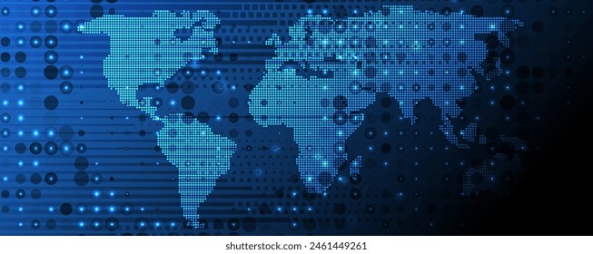 Technologie abstrakt futuristischer wissenschaftlicher Hintergrund für Internet-Business. Big Data-Konzept.