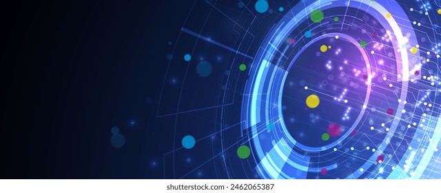 Technology abstract futuristic science background for internet business. Big data concept.