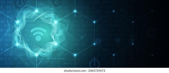 Technology abstract futuristic science background for internet business. Big data concept.