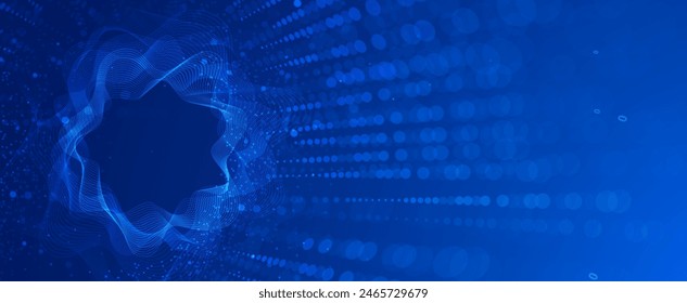 Technology abstract futuristic science background for internet business. Big data concept.