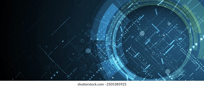 Technology abstract futuristic science background for internet business. Big data concept.