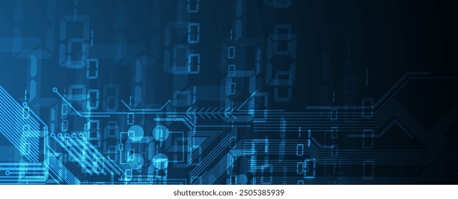 Technology abstract futuristic science background for internet business. Big data concept.