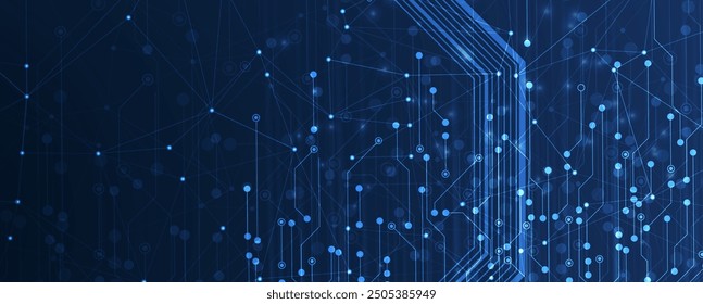 Tecnología de fondo de ciencia futurista abstracto para el negocio de Internet. Concepto de Big Data.