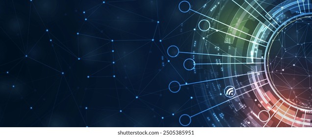 Technology abstract futuristic science background for internet business. Big data concept.