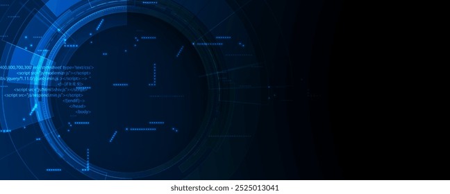 Technology abstract futuristic science background for internet business. Big data concept.. Vector handmade