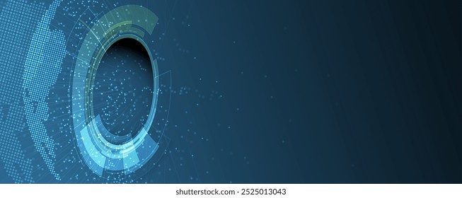Tecnologia abstrata ciência futurista fundo para negócios de internet. Conceito de Big Data. Vetor feito à mão