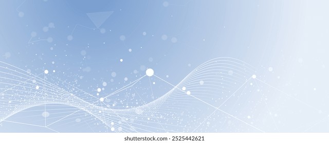 Tecnología de fondo de ciencia futurista abstracto para el negocio de Internet. Concepto de Big Data. Vector hecho a mano