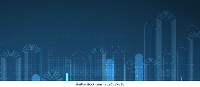 Technology abstract futuristic science background for internet business. Big data concept.