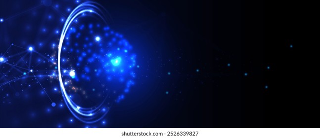 Technology abstract futuristic science background for internet business. Big data concept.