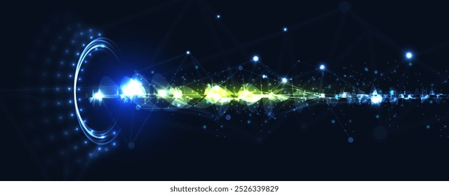 Technology abstract futuristic science background for internet business. Big data concept.