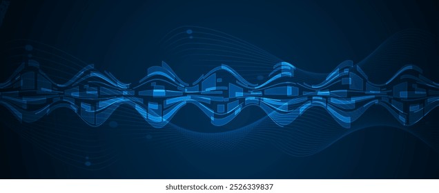 Technology abstract futuristic science background for internet business. Big data concept.