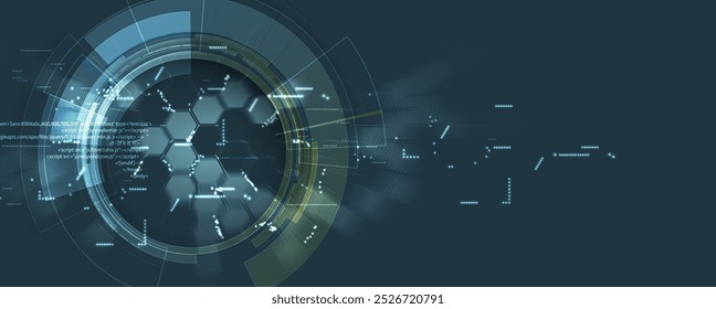 Technology abstract futuristic science background for internet business. Big data concept.