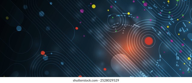 Technology abstract futuristic science background for internet business. Big data concept.