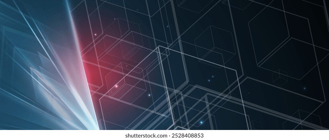 Tecnología de fondo de ciencia futurista abstracto para el negocio de Internet. Concepto de Big Data.