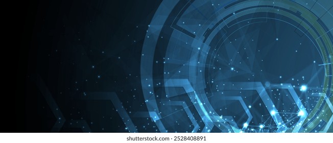 Technology abstract futuristic science background for internet business. Big data concept.