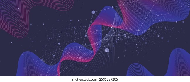 Technology abstract futuristic science background for internet business. Big data concept.
