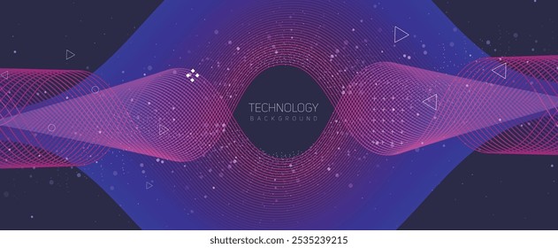 Tecnología de fondo de ciencia futurista abstracto para el negocio de Internet. Concepto de Big Data.
