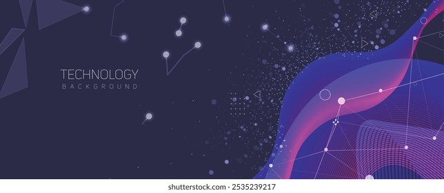 Tecnología de fondo de ciencia futurista abstracto para el negocio de Internet. Concepto de Big Data.