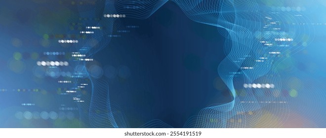 Technology abstract futuristic science background for internet business. Big data concept.