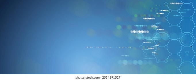 Technology abstract futuristic science background for internet business. Big data concept.