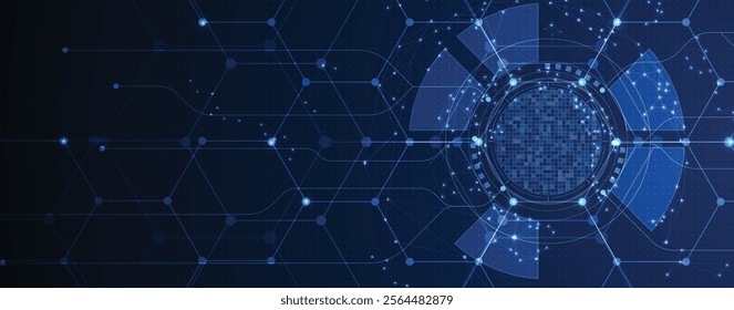 Technology abstract futuristic science background for internet business. Big data concept.