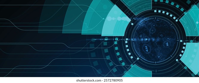 Technology abstract futuristic science background for internet business. Big data concept.
