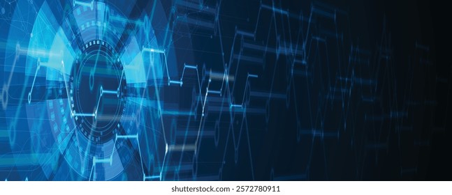 Technology abstract futuristic science background for internet business. Big data concept.