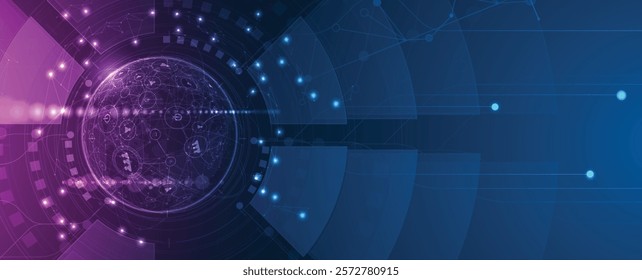 Technology abstract futuristic science background for internet business. Big data concept.