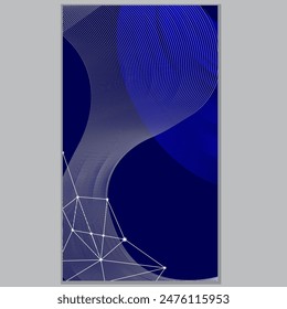 Technologie abstrakt geometrisch dunkelblau Hintergrund. Für Cover, Poster, Banner, Broschüre. Vektorillustration EPS10