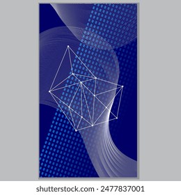 Technology abstract geometric dark blue background. For social media, cover, poster, banner, brouchure. Vector illustration EPS10