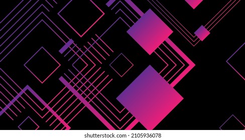 tecnología abstracta geométrica púrpura moderno estilo suave diseño de fondo de banner oscuro EP1.concepto de comunicación de alta tecnología fondo vectorial
