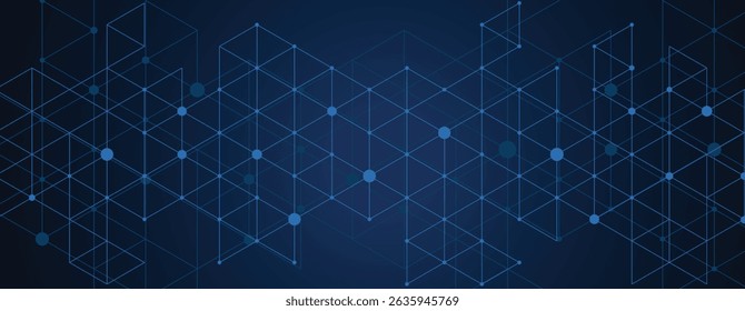 Technology abstract hexagon and polygon background for presentationand other projects