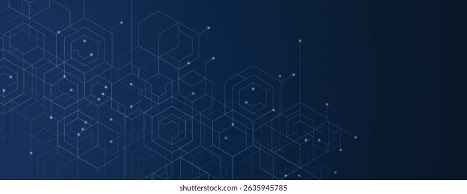 Fondo abstracto del hexágono y del polígono de la Tecnología para la presentación y otros proyectos
