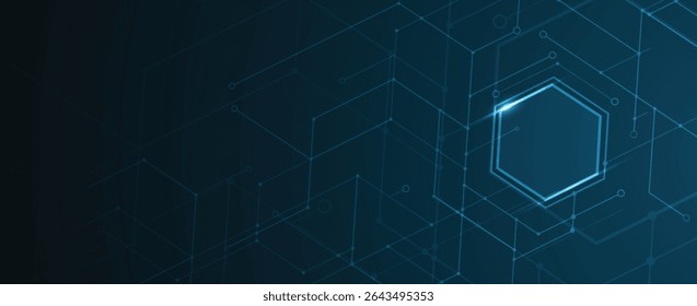 Fondo abstracto del hexágono y del polígono de la Tecnología para la presentación y otros proyectos