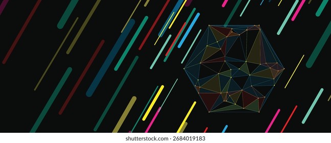Tecnologia abstrata hexágono e polígono fundo para apresentação e outros projetos