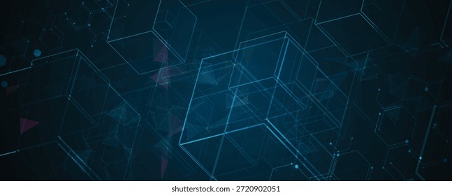 Fondo abstracto del hexágono y del polígono de la Tecnología para la presentación y otros proyectos