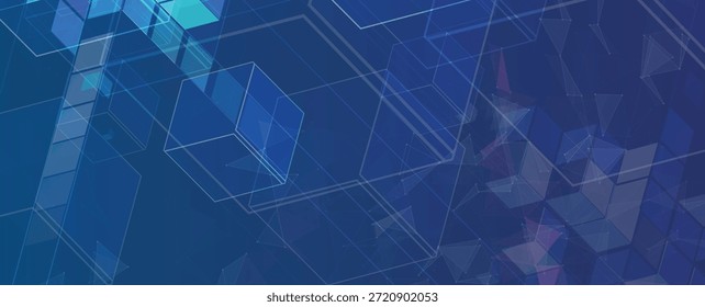 Fondo abstracto del hexágono y del polígono de la Tecnología para la presentación y otros proyectos