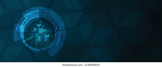 Fondo abstracto del hexágono y del polígono de la Tecnología para la presentación y otros proyectos