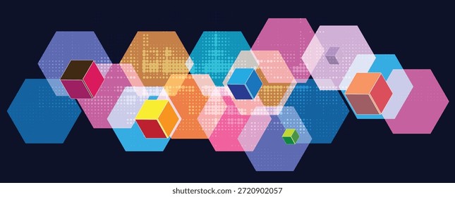 Fondo abstracto del hexágono y del polígono de la Tecnología para la presentación y otros proyectos