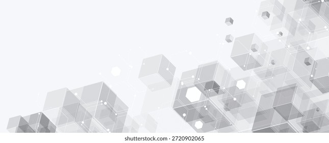 Fondo abstracto del hexágono y del polígono de la Tecnología para la presentación y otros proyectos