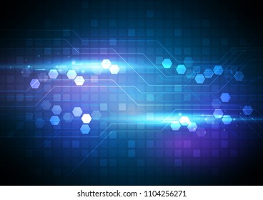 Technology abstract, hi-tech and sci-fi concept, Vector illustration background.