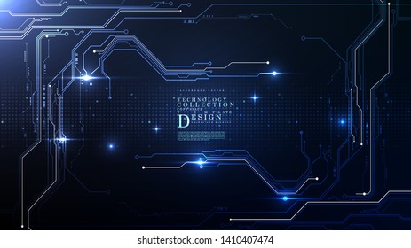 Technology abstract illumination circuit background template copy space vector design