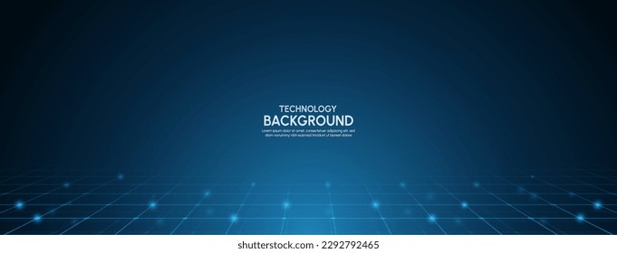 Technology Abstract lines and dots connect background Vector illustration.