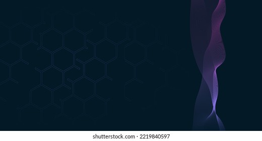 Technology abstract lines and dots connection background. Connection digital data and big data concept. Digital data visualization. Vector illustration